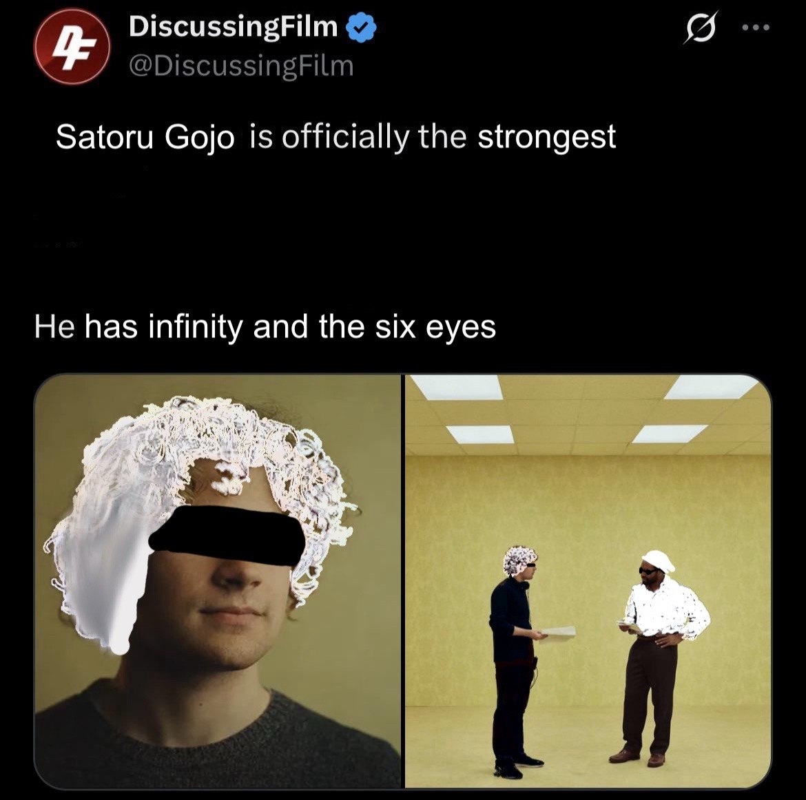 DiscussingFilm @DiscussingFilm Satoru Gojo is officially the strongest He has infinity and the six eyes