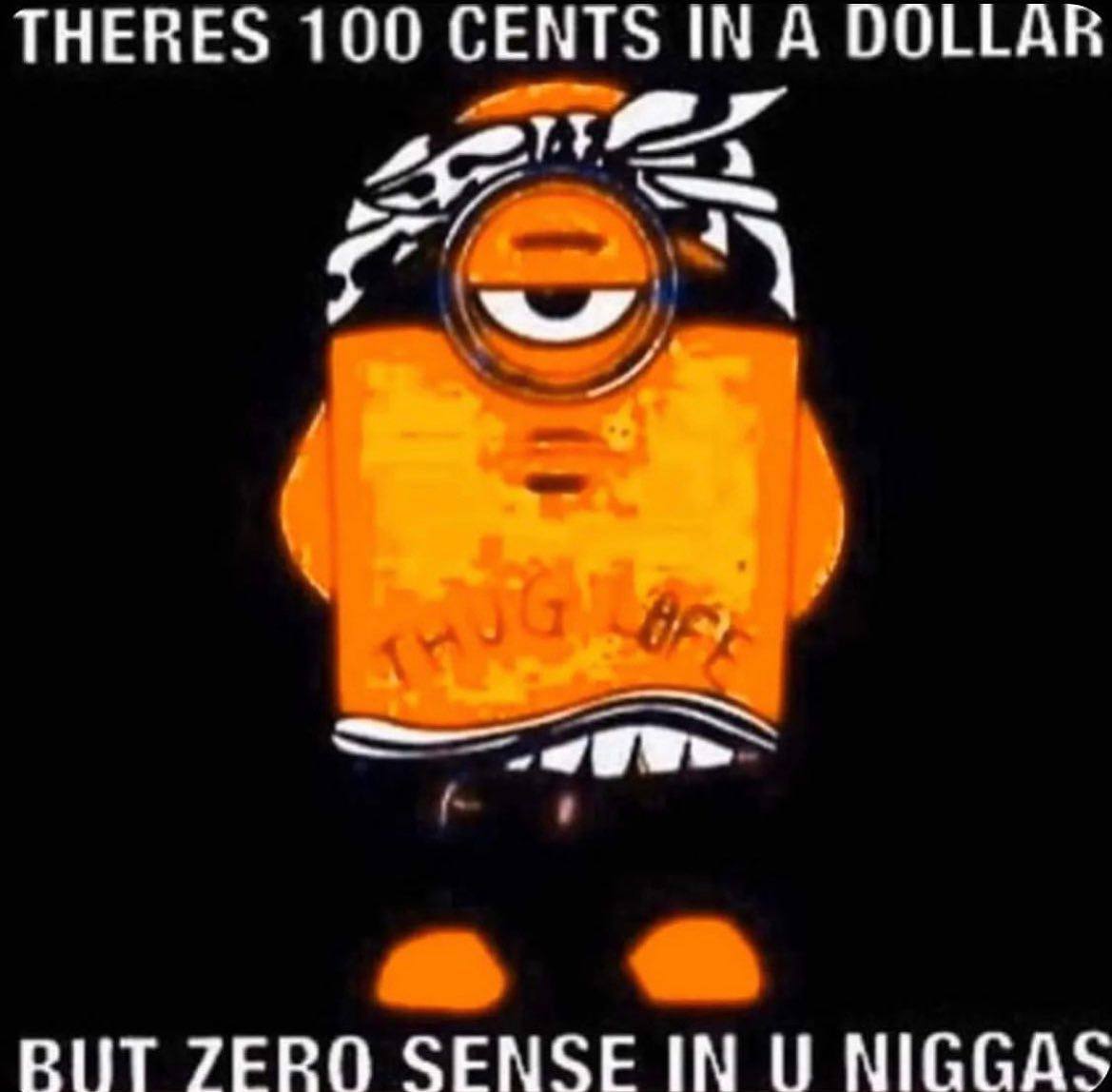 THERES 100 CENTS IN A DOLLAR a RIT ZERO SENSE IN NIGGAS