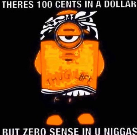 THERES 100 CENTS IN A DOLLAR a RIT ZERO SENSE IN NIGGAS