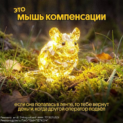 Не будем утверждать, что мышь волшебная… правда, отрицать тоже не станем 💛

Её суперсила – вернуть тебе деньги. 

Чтобы получить компенсацию, переходи на сайт Билайна ⚡️