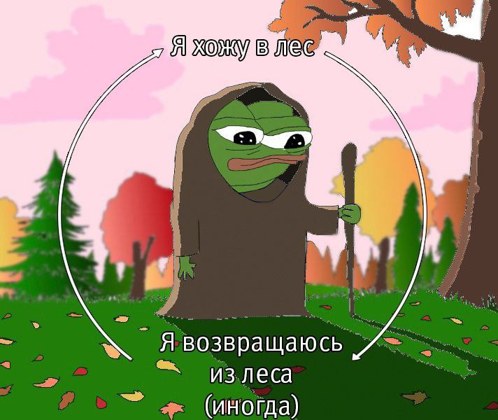 Я OMY ращаюсь из.леса (иногда)