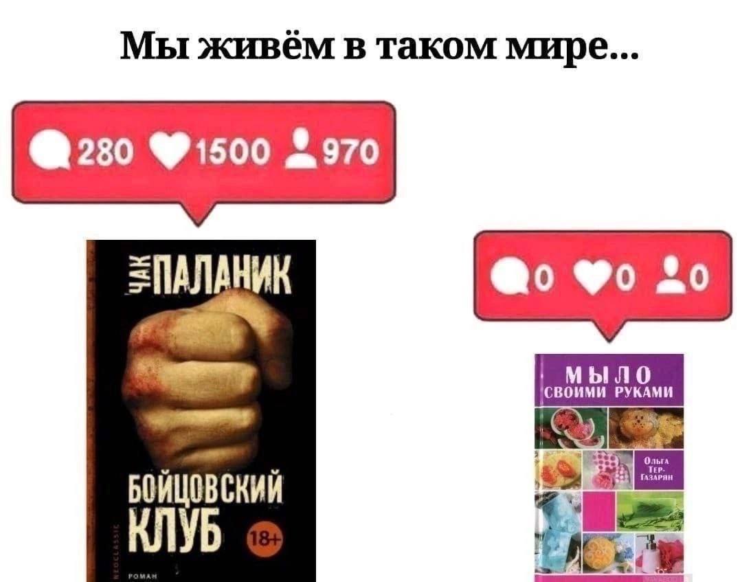 Мы живём в таком мире... 280 2.970 БОЙЦОВСКИЙ КЛУБ