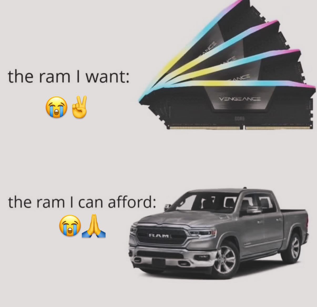 the ram want: 1 the гат сап afford: