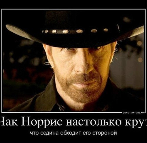 Чак Норрис настолько кру’ что седина обходит его стороной