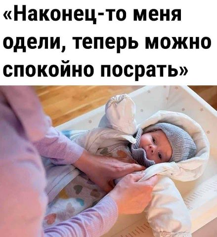 «Наконец-то меня одели, теперь можно спокойно посрать»