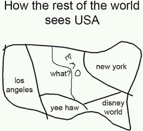 How the rest of the world sees USA los angel yee haw disney world