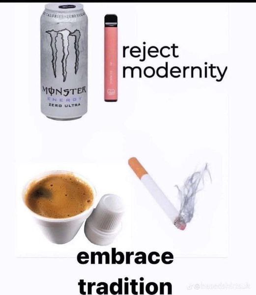 iN reject modernity embrace tradition