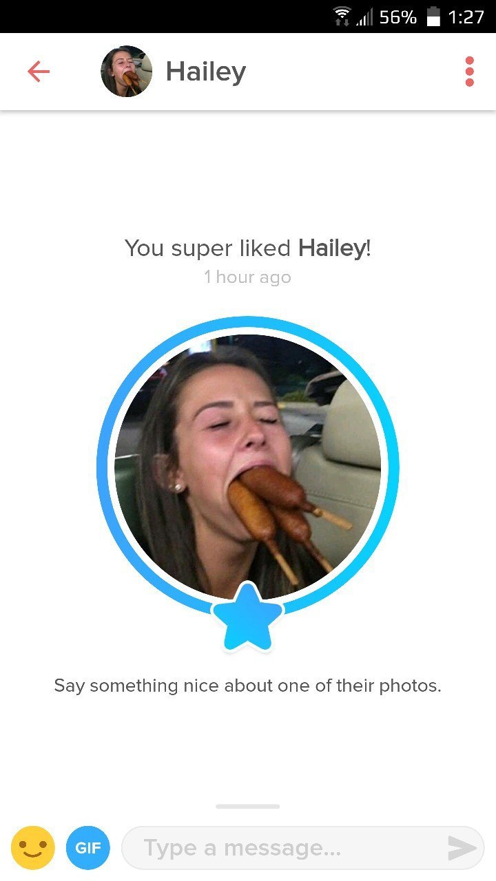 Hailey You super liked Hailey! Say something nice about one of their photos.