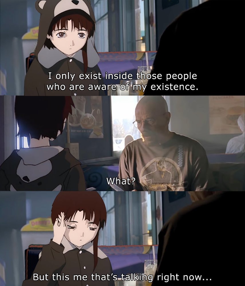I only exist inside those people who are aware existence. What? But this me that’s-talking right now...