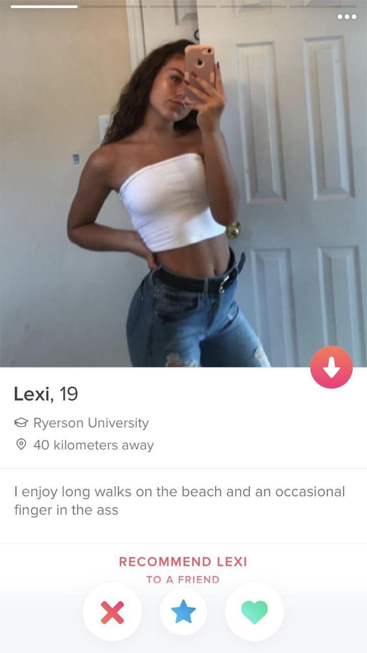 eee Lexi, 19 Ryerson University 40 kilometers away enjoy long walks on the beach and an occasional finger in the ass RECOMMEND LEXI TO A FRIEND