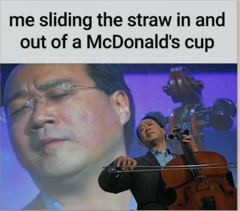 me sliding the straw in and out of a McDonald's cup