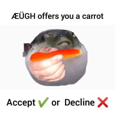 АЕОСН offers you a carrot Accept or Decline Ж
