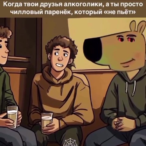 Когда твои друзья алкоголики, аты просто чилловый паренёк, который «не пьёт»