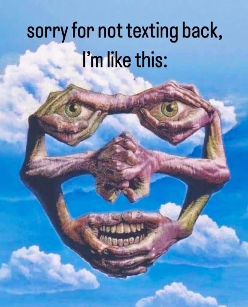 sorry for not texting back like this 2;