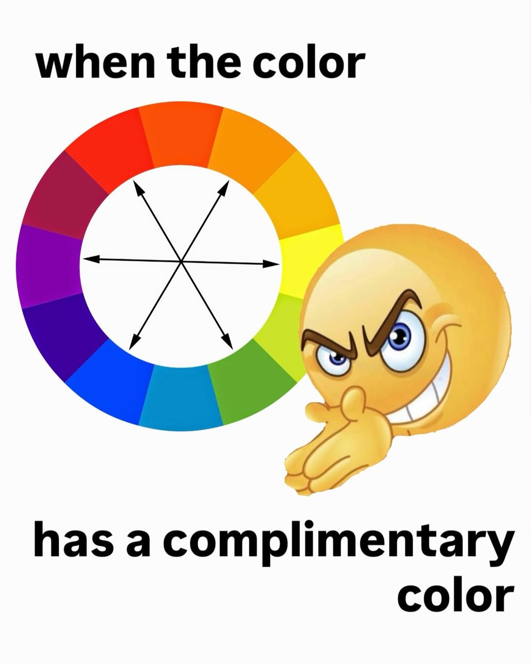 when the color has а complimentary color
