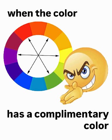 when the color has а complimentary color