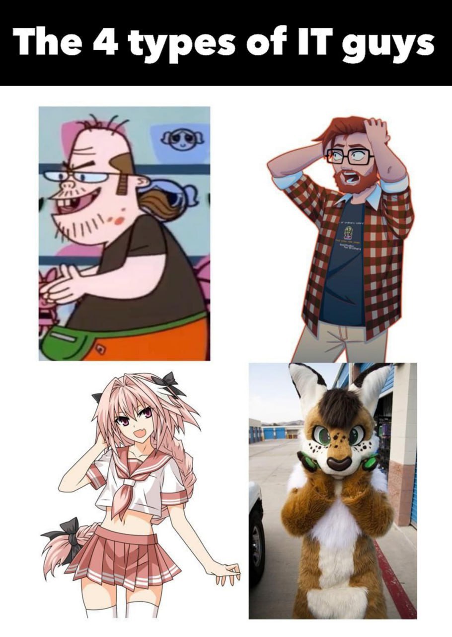 The 4 types of IT guys У