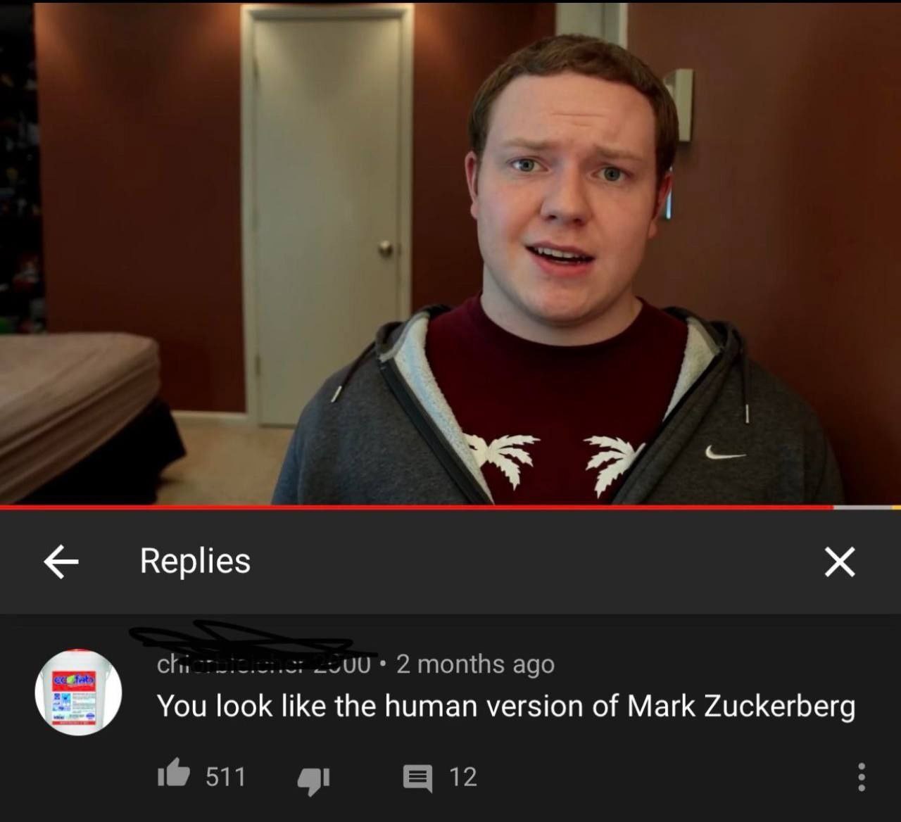 Replies 2 months ago You look like the human version of Mark Zuckerberg 1@ 511 12
