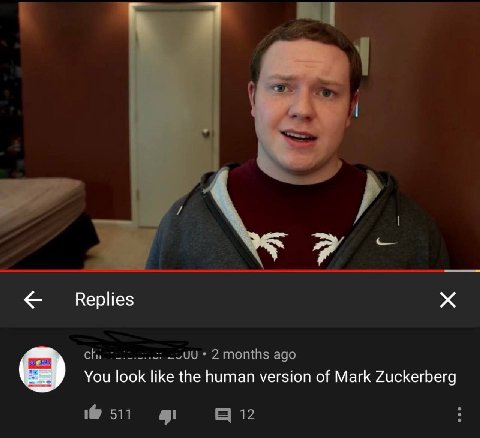 Replies 2 months ago You look like the human version of Mark Zuckerberg 1@ 511 12