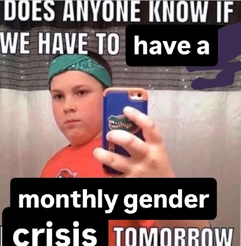 ANYONE KNOW IF WE НАУЕ ТО havea monthly gender