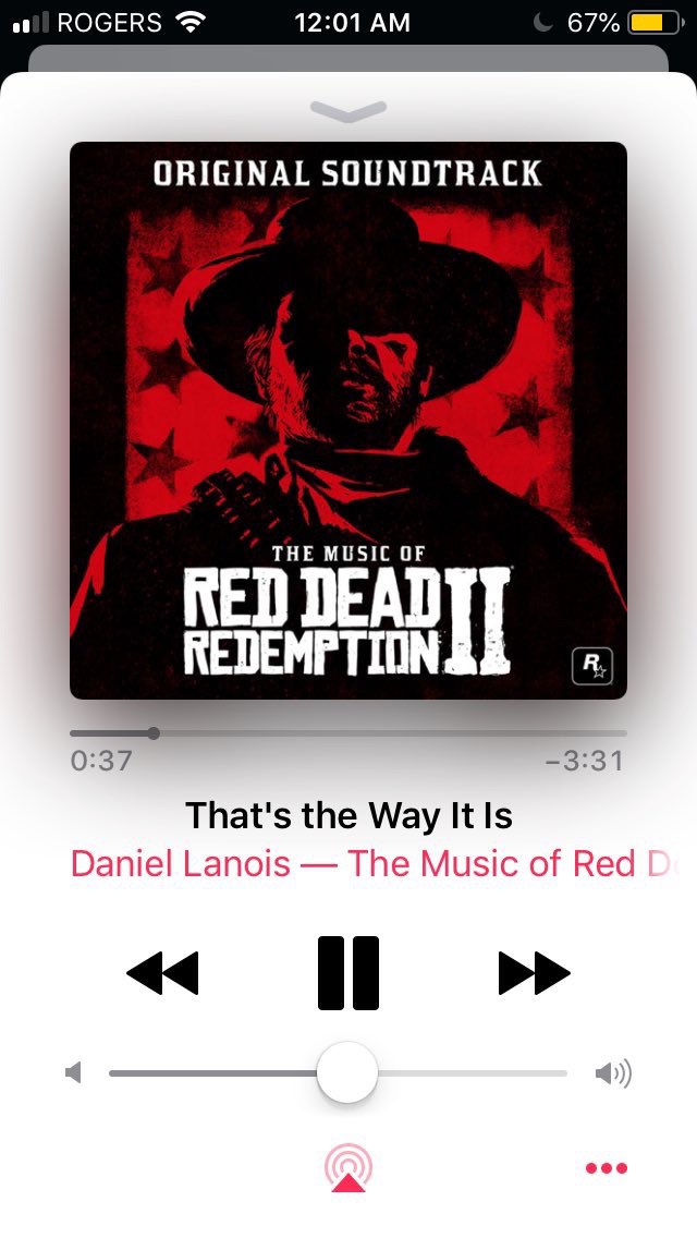 12:01 ROGERS 67% ORIGINAL SOUNDTRACK THE MUSIC OF 0:37 -3:31 That's the Way К 1$ Daniel Lanois The Music of Red 44