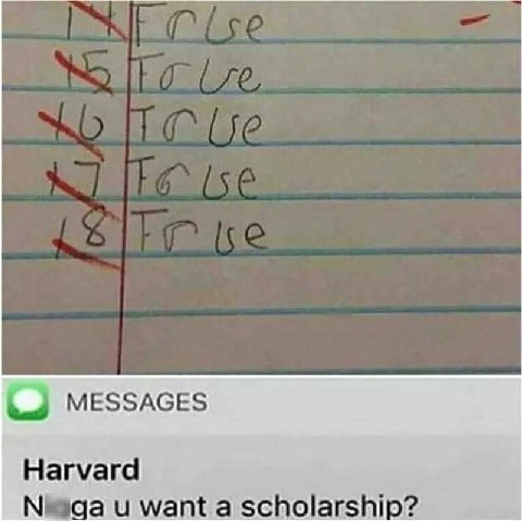 MESSAGES Harvard want a scholarship?
