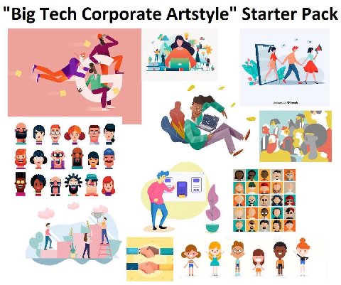 Big Tech Corporate Artstyle" Starter Pack а