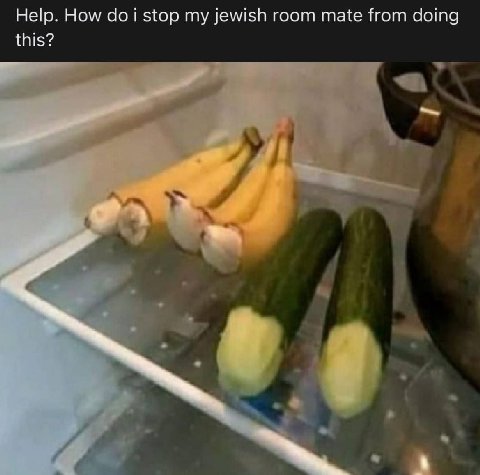 Help. How doi stop my jewish room mate from doing this? pol