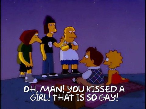 ОН, MAN! YOU KISSED А GIRL! THAT IS SO GAY!