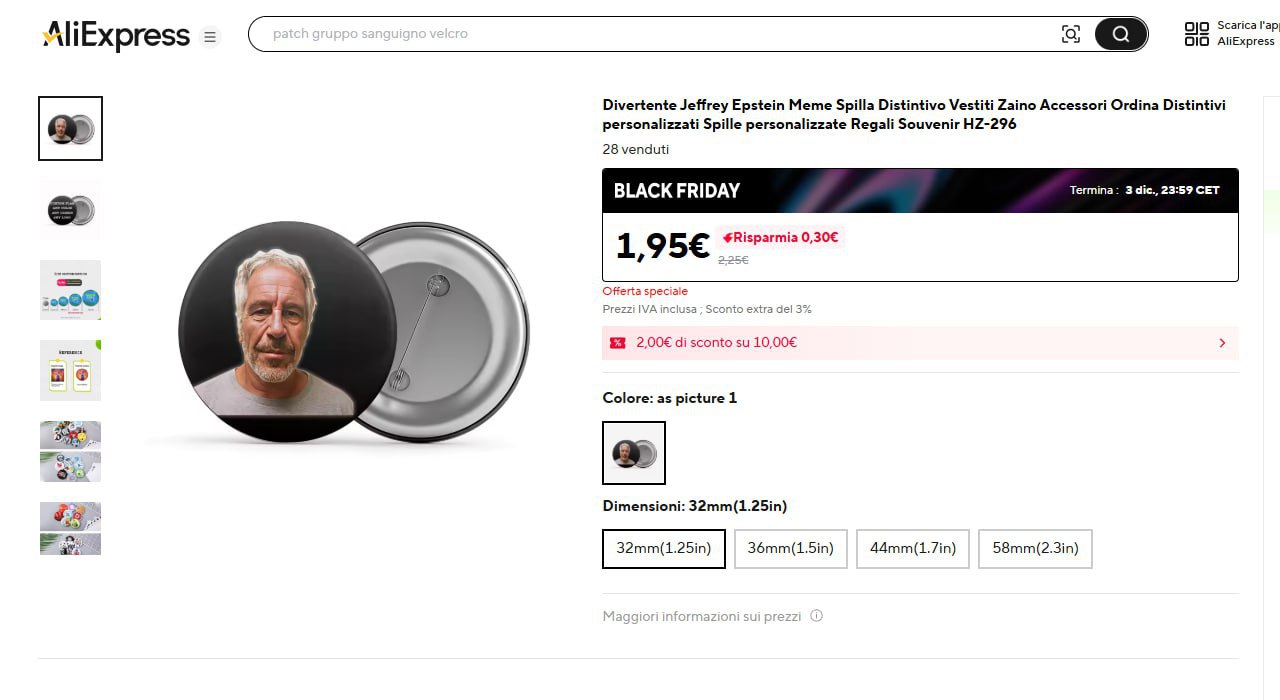 А QJO Scarica Гар ‘AliExpress Divertente Jeffrey Epstein Meme Spilla Distintivo Vestiti Zaino Accessori Ordina Distintivi a personalizzati Spille personalizzate Regali Souvenir 28 venduti BLACK FRIDAY