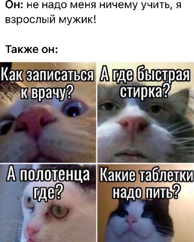 не надо меня ничему учить, A взрослый мужик! Также он: стирка 2 |Какиетаблетки