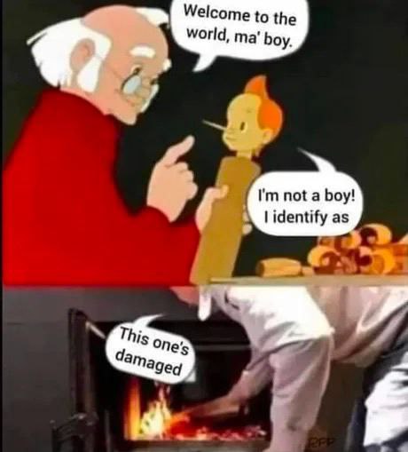 Welcome to the world, boy, not a boy! lidentify as