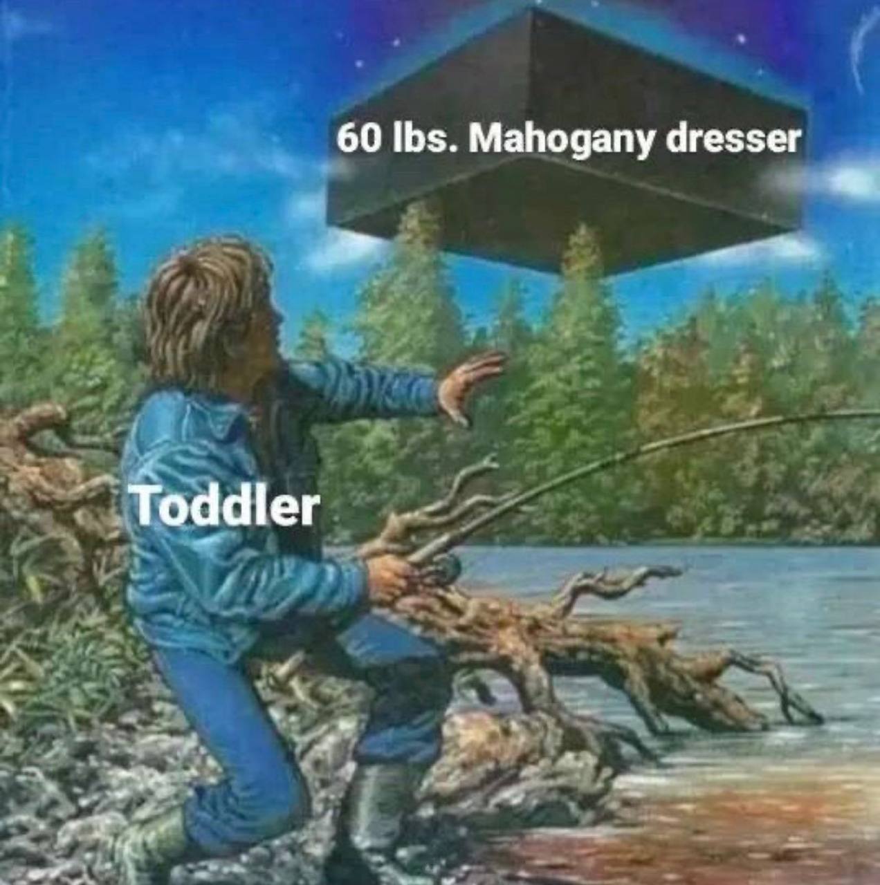60 Ibs. Mahogany dresser Toddler