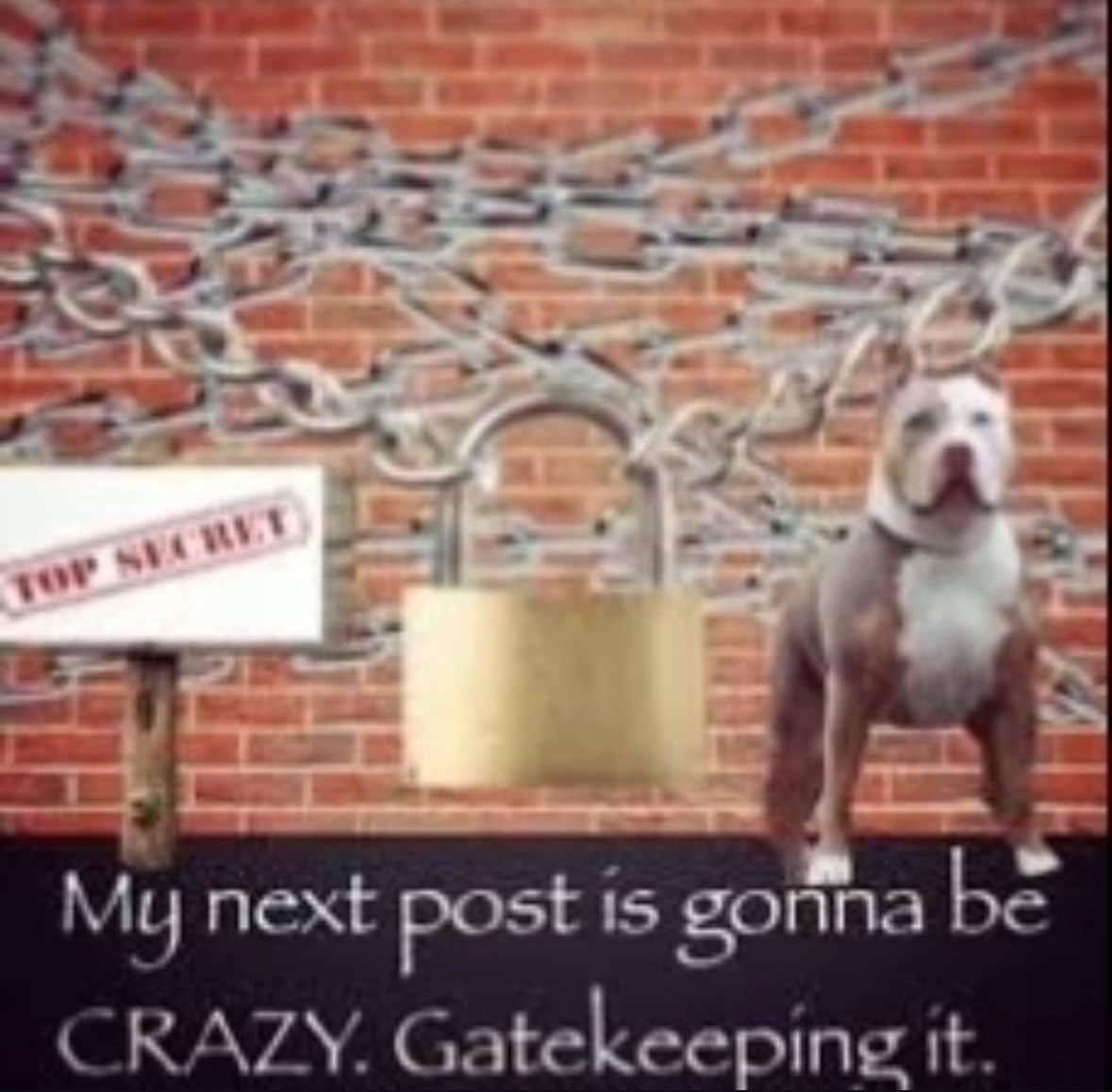 в My next post is gonna be CRAZY. Gatekeeping it.
