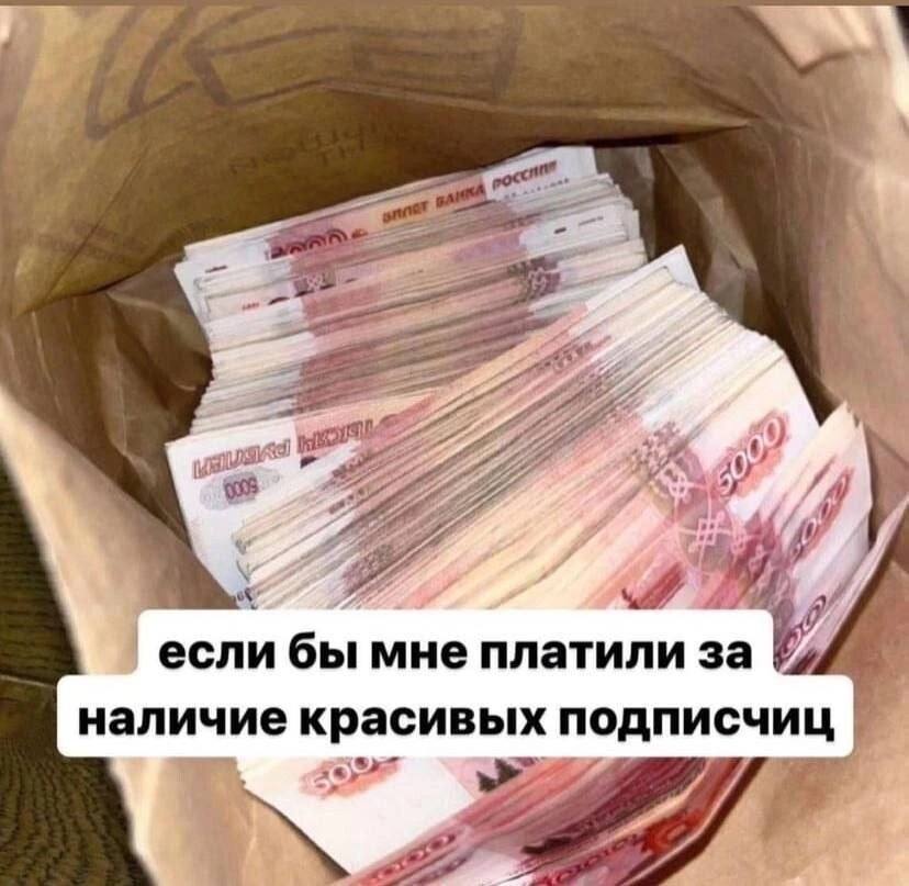 если бы мне платили за наличие красивых подписчиц