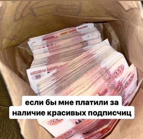 если бы мне платили за наличие красивых подписчиц