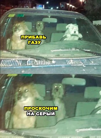 ПРИБАВЬ ГАЗУ an ПРОСКОЧИМ НА СЕРЫЙ oF