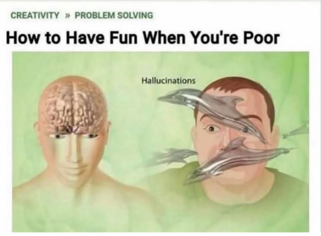CREATIVITY PROBLEM SOLVING How to Have Fun When You're Poor Hallucinations 7