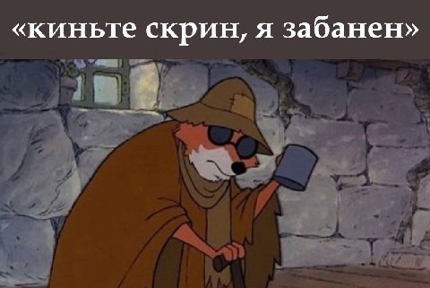 «киньте скрин, я забанен»