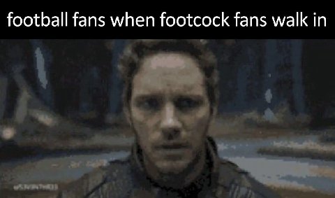 football fans when footcock fans walk in
