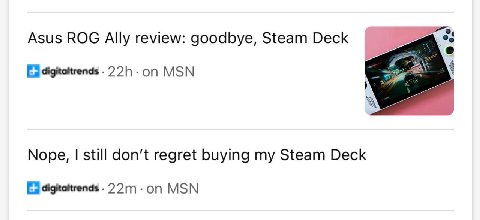 Asus ROG Ally review: goodbye, Steam Deck digitattrends -on MSN Nope, still don’t regret buying my Steam Deck -on MSN