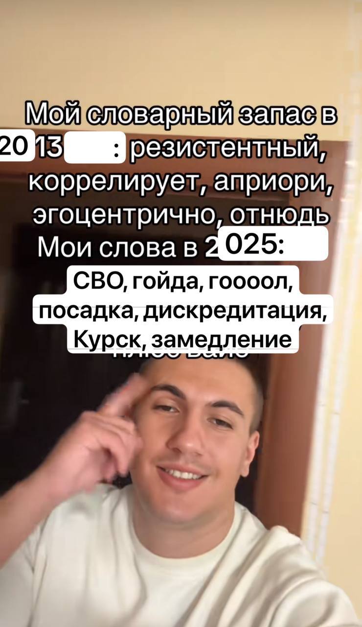 20 коррелирует, априори, эгоцентрично, отнюдь Мои слова в СВО, гойда, гоооол, посадка, дискредитация, Курск, замедление
