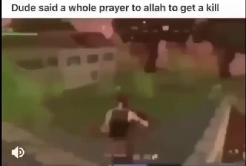 Dude said а whole prayer to allah to get а kill