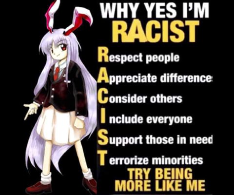 МНУУ IST Respect people Appreciate difference Consider others nclude everyone Support those in need errorize minorities TRY BEING MORE LIKE ME