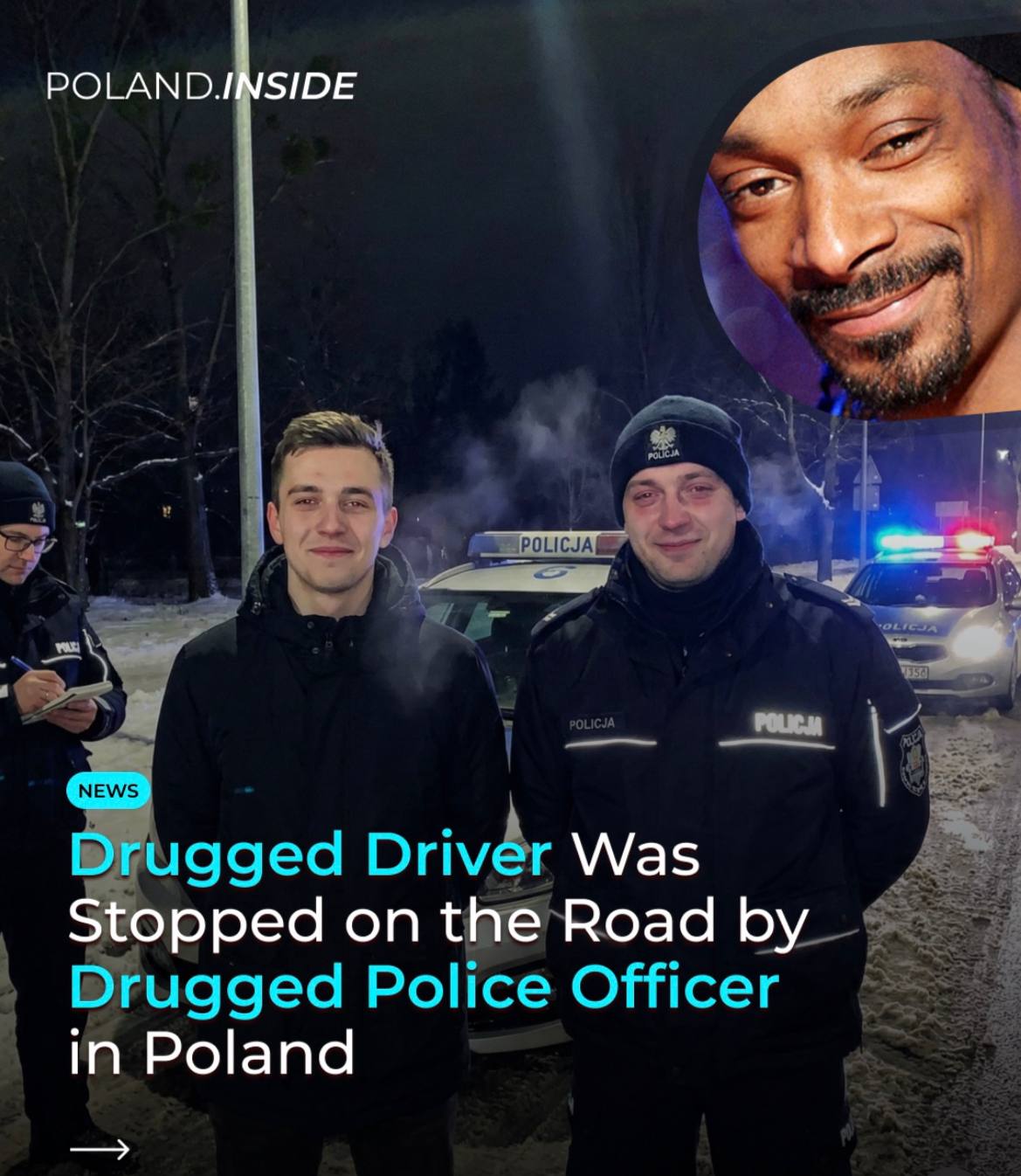 POLAN огиааеЯя Driver Was Stopped on the Road Police Officer in Poland