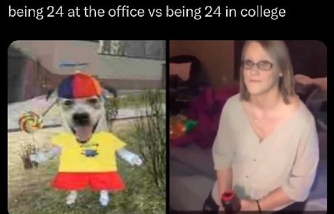 being 24 at the office being 24 in college