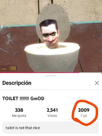 2 100 Descripcion TOILET GmOD 338 2,541 Me gusta Vistas toilet is not that nice