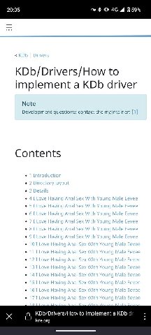 20:35 4 59% KDb/Drivers/How to implement a KDb driver Note Development questions: contact the maintainer: Contents A KDb/Drivers/How to implement a KDb kde.org