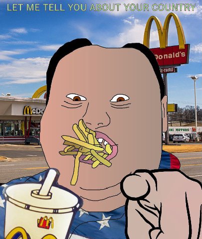 LET ME TELL YOU YOUR COUNTRY yonalds E-THRU A\ Я