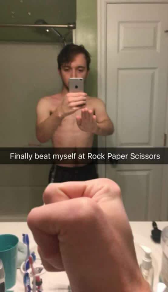 Finally beat myself at Rock Paper Scissors